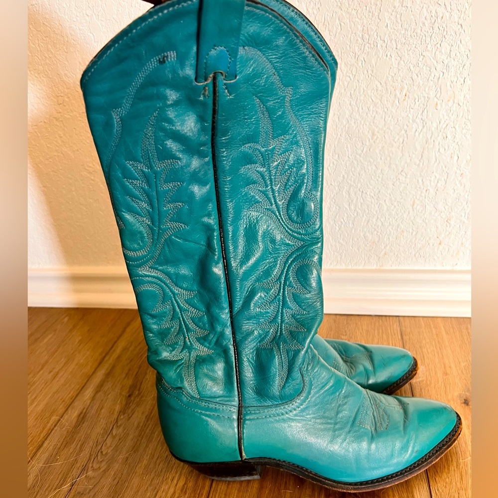 Teal cowgirl boots